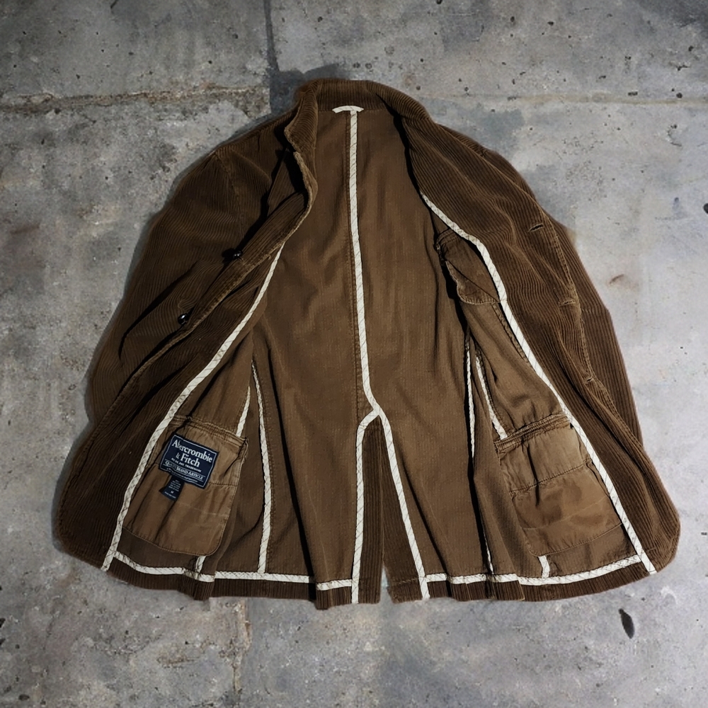 𝗦𝗢𝗟𝗗 Abercrombie & Fitch VINTAGE pinwhale corduroy blazer - Picture 4 of 6